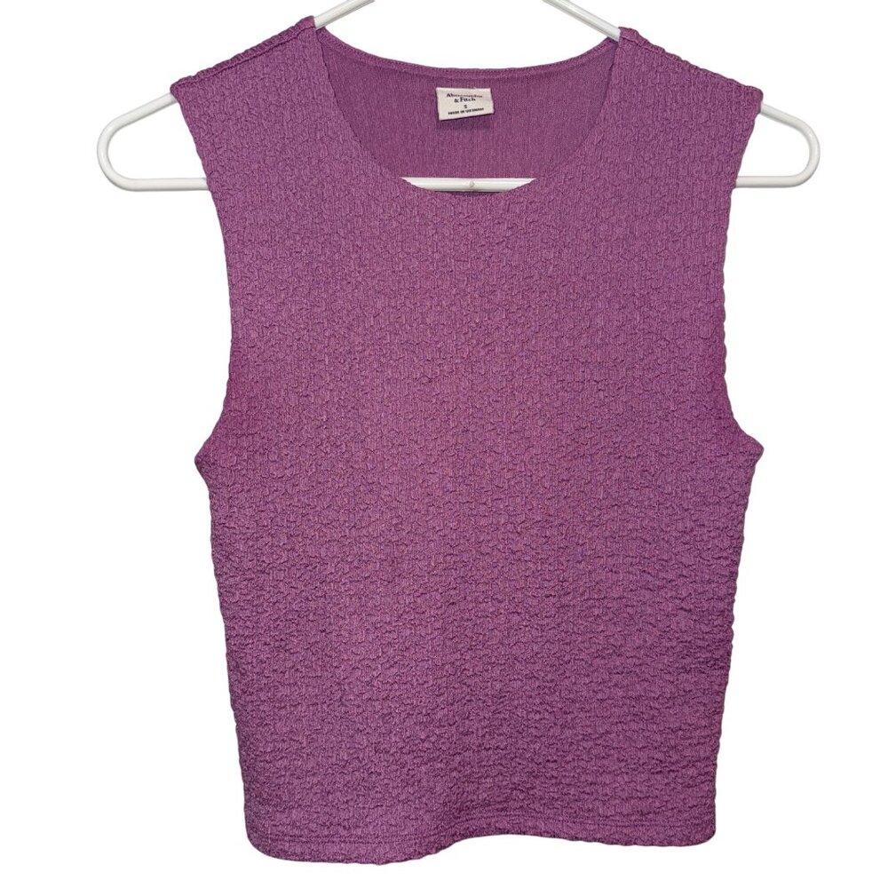 Abercrombie & Fitch Womens Sleeveless Textured Top Size S Purple
